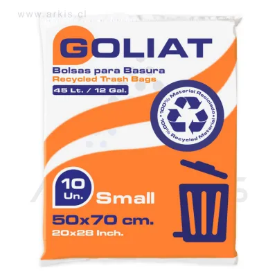 Bolsa de Aseo Goliat Pequeña 50x70 cm 10 Unidades