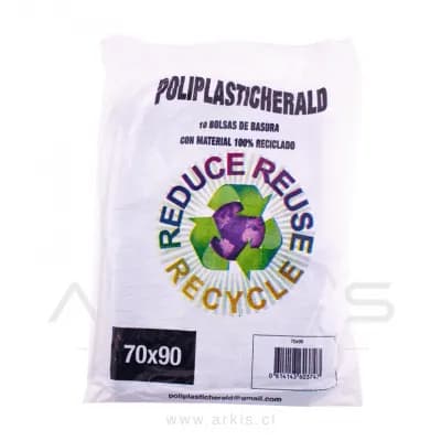 Bolsa de Aseo Poliplastic 70x90 cm Verde 10 Unidades
