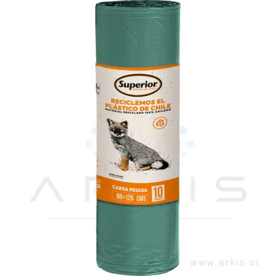 Bolsa de Aseo Superior Carga Pesada 80x120 cm 10 Unidades