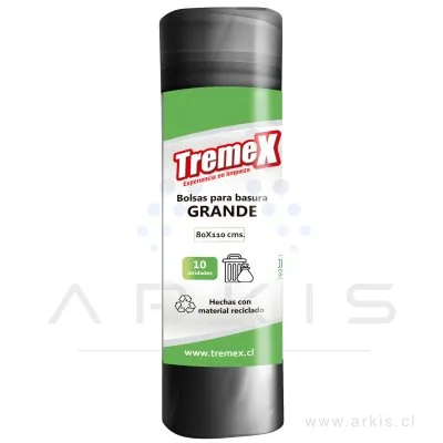 Bolsa de Aseo Tremex Eco Activa Grande 80x110 cm 10 Unidades