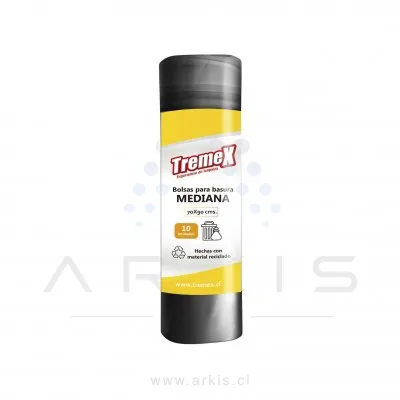 Bolsa de Aseo Tremex Eco Activa Mediana 70X90 cm 10 Unidades