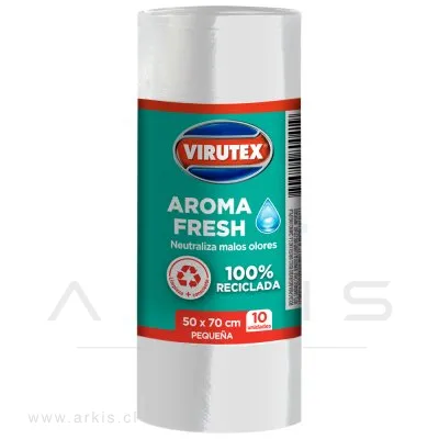 Bolsa de Aseo Virutex Aroma Fresh Pequeña 50x70 cm 10 Unidades