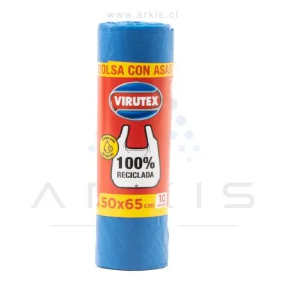 Bolsa de Aseo Virutex Con Asas 50x65 10 Unidades
