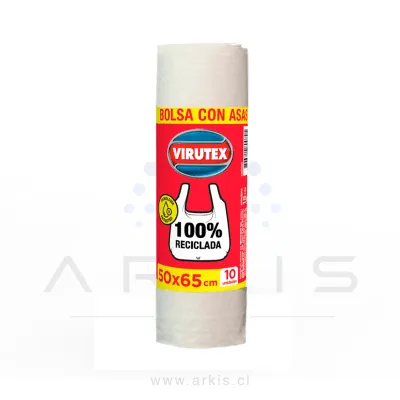 Bolsa de Aseo Virutex con Asas 50x65 cm 10 Unidades