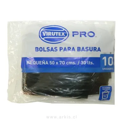 Bolsa de Aseo Virutex Pro Pequeña 50x70 cm 10 Unidades
