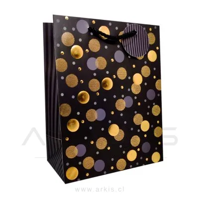 Bolsa de Regalo Feco Golden Circulo 26x32 cm 12 Unidades