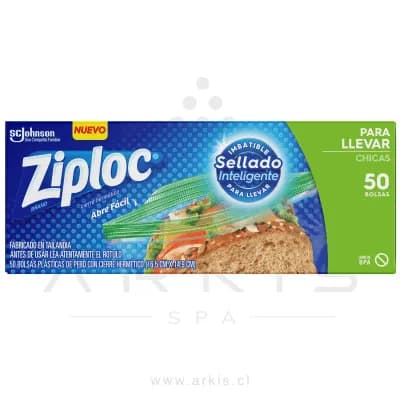 Bolsa Hermética Ziploc Sandwich 15X16 cm Caja 50 Unidades