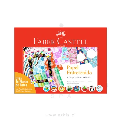 Carpeta Arte Faber-Castell Papel Entretenido 9 Pliegos