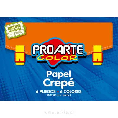 Carpeta Arte Proarte Papel Crepé 6 Colores