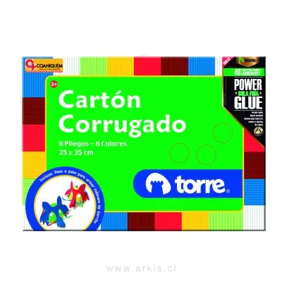 Carpeta Arte Torre Cartón Corrugado 25 cm 35 cm