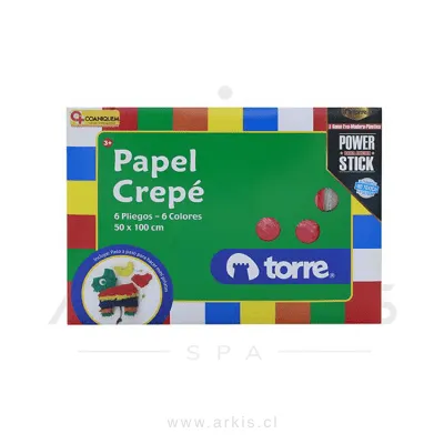 Carpeta Arte Torre Papel Crepé 6 Hojas