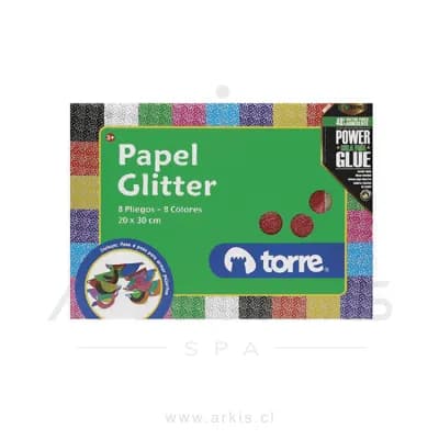 Carpeta Arte Torre Papel glitter