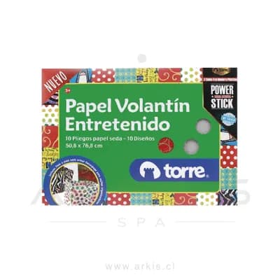 Carpeta Arte Torre Papel Volantín Diseño 10 Hojas