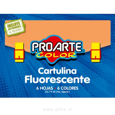 Carpeta Cartulina Fluorescente Proarte Cartulina Fluorescente