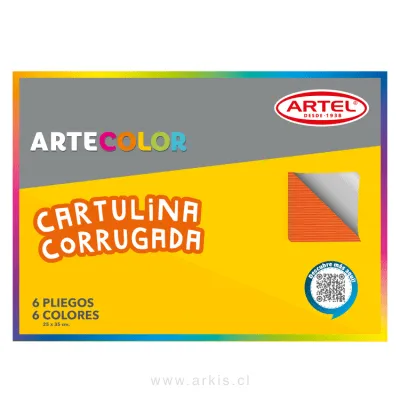 Carpeta con Cartulina Artel ArteColor Corrugada Surtidos 6 Pliegos