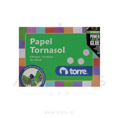 Carpeta con Cartulina Tornasol Torre 8 Pliegos