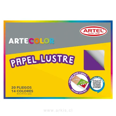 Carpeta con Papel Lustre Artel ArteColor 20 Pliegos