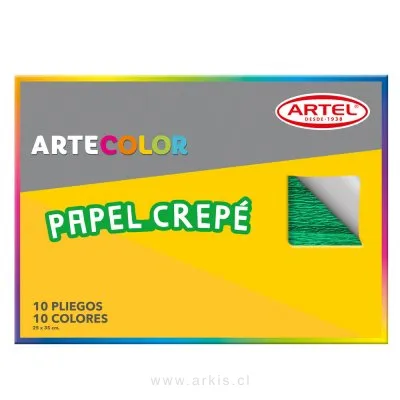 Carpeta Papel Crepé Artel 10 Hojas