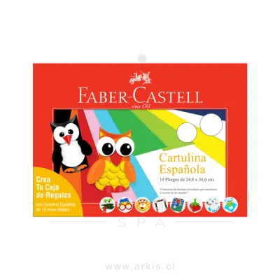 Cartulina Española Faber-Castell Arte Faber Surtido 10 Pliegos
