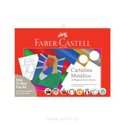Cartulina Metálica Faber-Castell Arte Faber Surtido 10 Pliegos