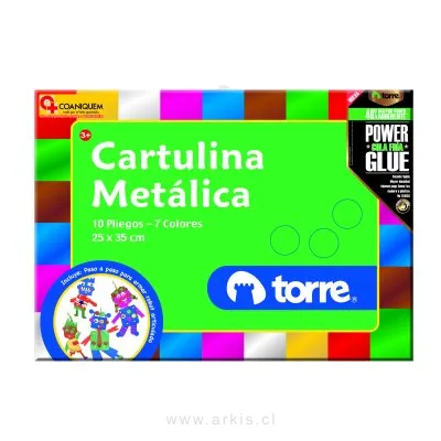 Cartulina Metálica Torre Arte Torre Surtido 10 Hojas