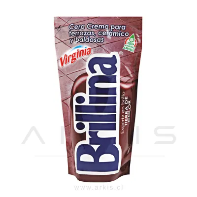 Cera en Crema Brillina 340 cc Tierra Color