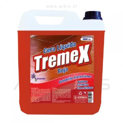 Cera Líquida Tremex Auto Brillo 5 L Rojo