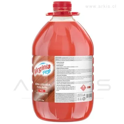 Cera Líquida Virginia Extra brillo Rojo 5 L