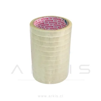 Cinta Adhesiva Sellofilm Escritorio 12 mm x 45 m Paquete de 12 Unidades