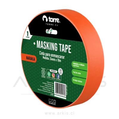 Cinta Masking Torre 24mmX18M Naranja