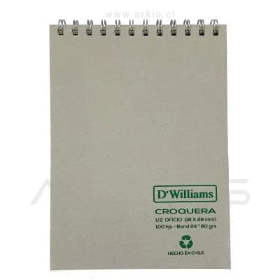 Croquera D'Williams 1/2 Oficio 100 Hojas