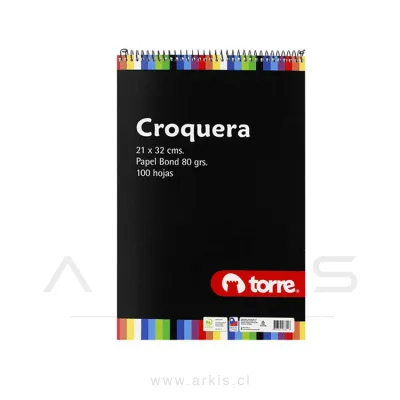 Croquera Torre Imagia Oficio Espiral 21X32 cm 100 Hojas