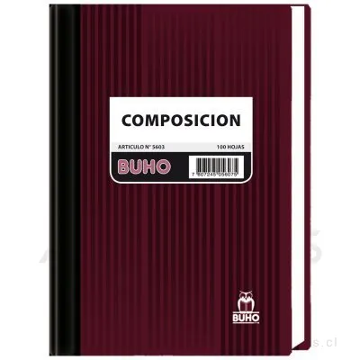 Cuaderno Buho Composición N°5603 100 Hojas