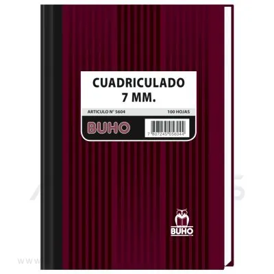 Cuaderno Buho Cuadriculado M7 N°5604 100 Hojas