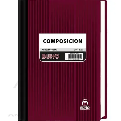 Cuaderno Empastado Buho Liso N° 5605 200 Hojas
