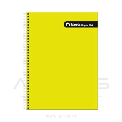 Cuaderno Torre Triple Liso 150 Hojas