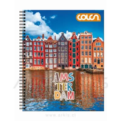 Cuaderno Universitario Colón Lito M7 Espiral Doble 100 Hojas