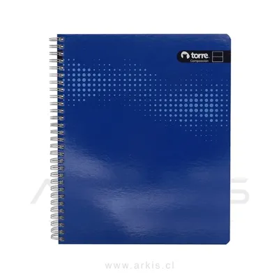 Cuaderno Universitario Torre Liso de Linea Espiral Doble 100 Hojas