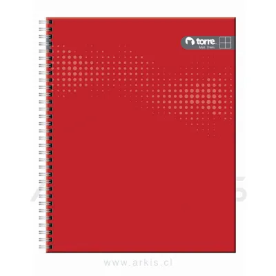 Cuaderno Universitario Torre Liso M5 Espiral Doble 100 Hojas