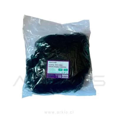 Cubre Cabello Adicare Desechable Tipo Red Negro 100 Unidades