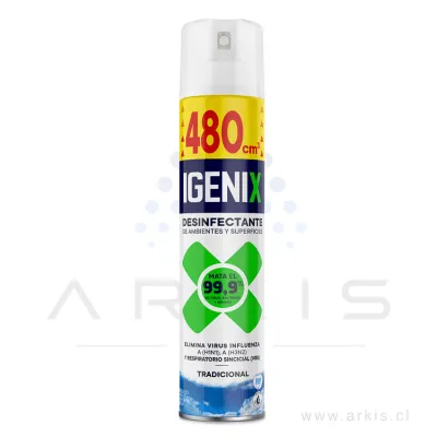 Desinfectante en Aerosol Igenix Antibacterial Tradicional 480 ml