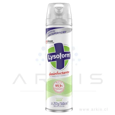 Desinfectante en Aerosol Lysoform Antibacterial Bebé 360 cc