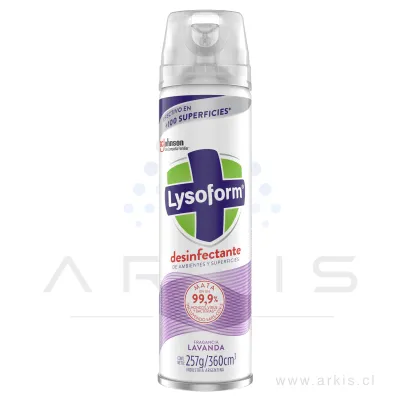 Desinfectante en Aerosol Lysoform Antibacterial Lavanda 360 ml