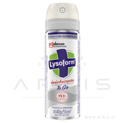 Desinfectante en Aerosol Lysoform To Go Original 40 g