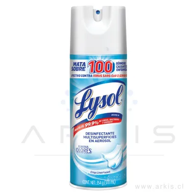 Desinfectante en Aerosol Lysol Antibacterial Crisp Line 370 cc