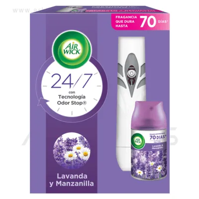 Desodorante Ambiental Airwick Freshmatic + Repuesto Lavanda y Manzanilla 250 ml