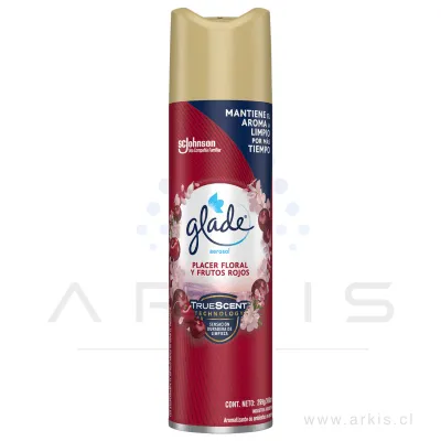Desodorante Ambiental Glade Aerosol Placer Floral y Frutos Rojos 360 ml