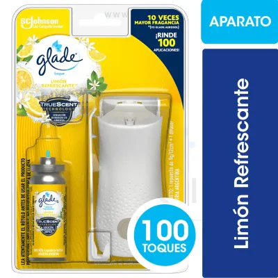 Desodorante Ambiental Glade Toque con Aparato Limón Refrescante 12 ml