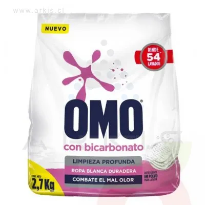 Detergente en Polvo Omo Bicarbonato 2.7 Kg