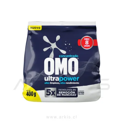 Detergente en Polvo Omo Ultra Power 400 g